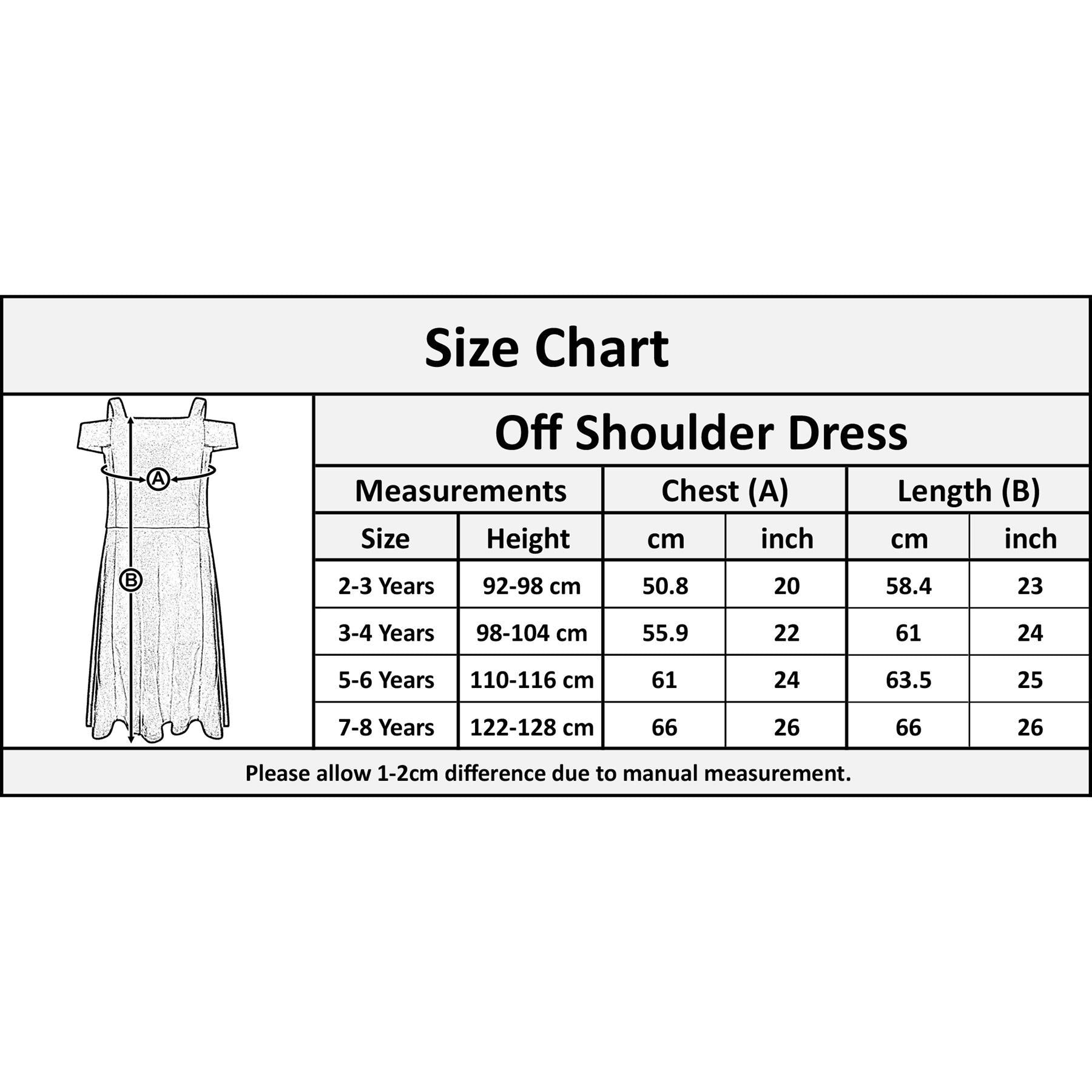 Kids Girls Off Shoulder Dress Skater Dress Sleeveless Party Dress Casual 2-8 Yrs