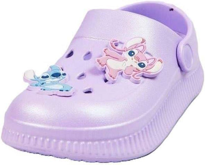 Kids Disney Stitch Girls Clogs with Charms Slip On Sandals  Beach Garden Shoes