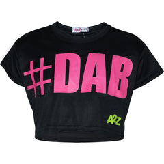 Kids Girls Crop Top #DAB Trendy Stylish Floss Fashion T Shirt & Skirt Set 5-13Yr
