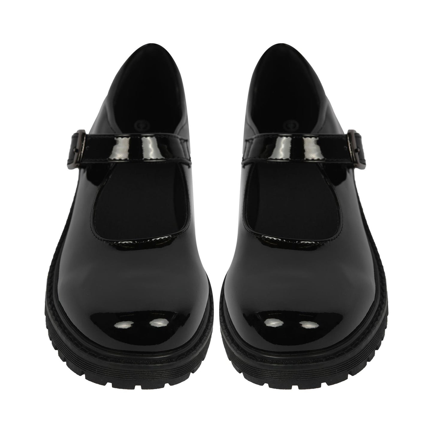 A2Z Girls Teens Womens Black Patent Mary Jane School Shoes Smart Buckle Footwear