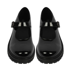 A2Z Girls Teens Womens Black Patent Mary Jane School Shoes Smart Buckle Footwear