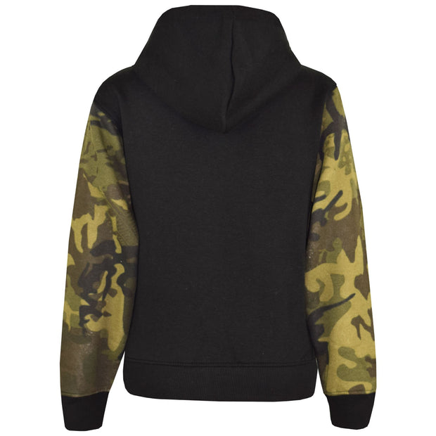 Boys Girls Jackets Kids Fleece Camouflage Hooded Hoodie Zipped Top Jacket 7-13 Y