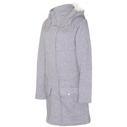 A2Z 4 Kids Grey Parka Jacket Faux Fur Hooded Coat Drawstring Waist Fashion Girls Age 5-13 Years