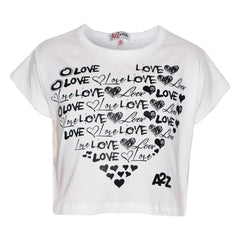 A2Z 4 Kids Girls Love T Shirt Skirt Set Soft Comfortable Set Age 5-13 Years