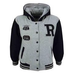 Kids Baseball Hooded R Fashion NYC/FOX Jacket Long Sleeve Coat Girls Boys 2-13Yr