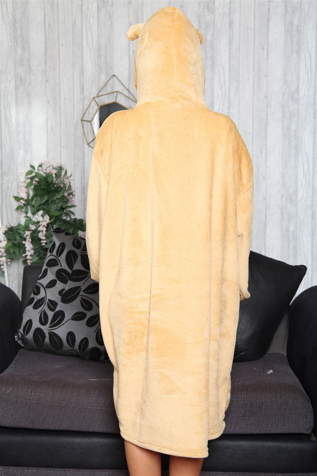 A2Z Unisex Mens Ladies Oversized Kangaroo Pocket Hooded Animal Wearable Blanket