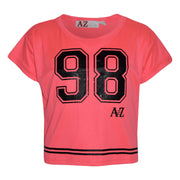 A2Z4Kids Girls Top Kids 98 Print Stylish Fashion T Shirt Crop Top New Age 5-13Yr