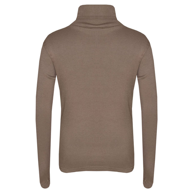 Kids Girls Polo Neck T Shirt Thick Cotton Turtleneck Jumper Long Sleeve Top 2-13