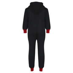 Kids Girls Boys A2Z Onesie One Piece Contrast Fleece Hoodie All In One Jumpsuit