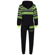 A2Z 4 Kids® Kids Fleece Onesie Girls Boys Aztec Snowflake Print All In One Jumsuit Playsuit Nightwear New Age 7 8 9 10 11 12 13 Years