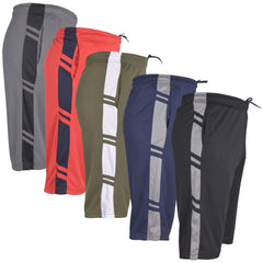 Kids Boys 5 Pack Lightweight Mesh Athletic Football Boxing Cycling Sports Shorts