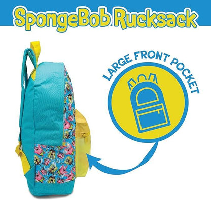 Kid SpongeBob SquarePants Rucksack Backpack Officially Licensed Sport School Bag