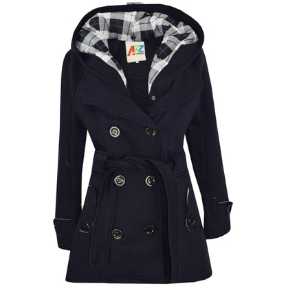 A2Z 4 Kids Parka Jacket Hooded Warm Jacket Oversized Belted Cuffs 5 -13 Years