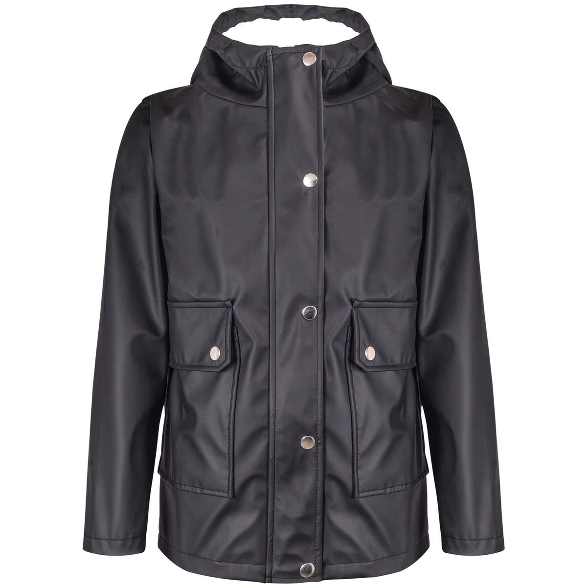 PU Raincoat Jacket Windbreaker Waterproof Parka Hooded For Girls Boys Age 5-13 Years