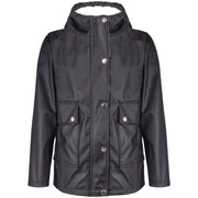 PU Raincoat Jacket Windbreaker Waterproof Parka Hooded For Girls Boys Age 5-13 Years