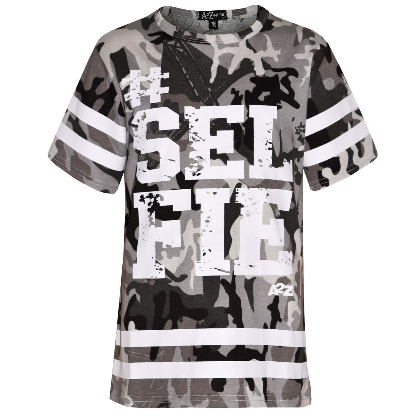 Girls Top Kids Designer's #Selfie Fashion T Shirt Top & Legging Set 7-13 Years