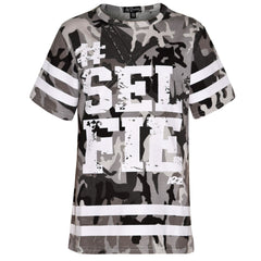 Girls Top Kids Designer's #Selfie Fashion T Shirt Top & Legging Set 7-13 Years