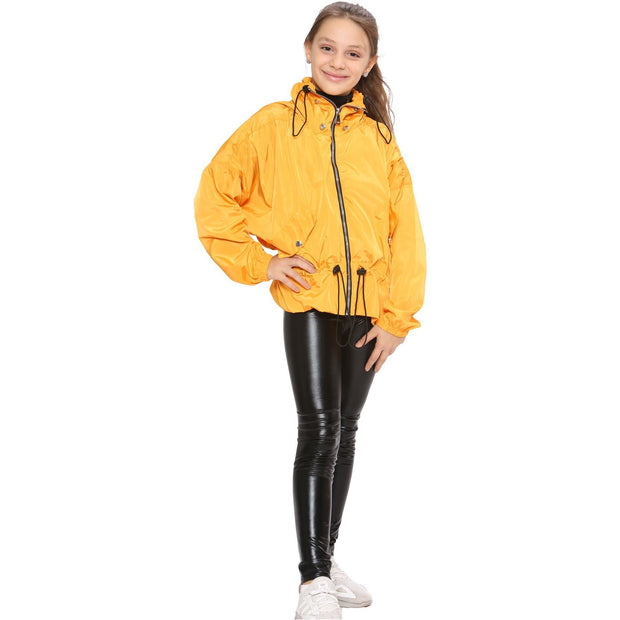 A2Z 4 Kids Windbreaker Shower Proof Windproof Mustard Jacket Stylish Lightweight Casual Coat Girls Cagoule Rain Mac Raincoats Age 5-13 Years - A2Z 4 Kids