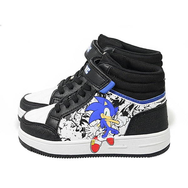 Kids Boys Officially Licensed Sonic the Hedgehog Hi-Top Trainer Sonic And Shadow