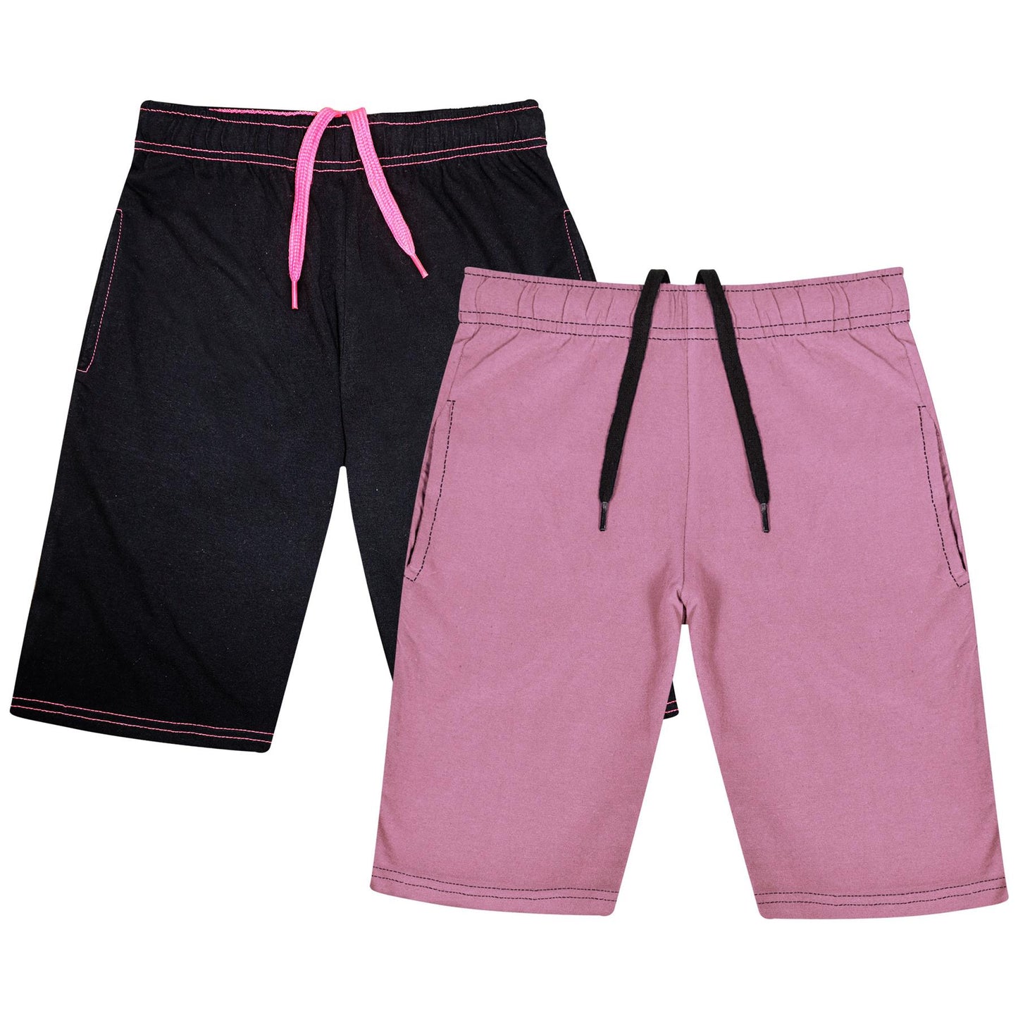 Kids Girls 100% Cotton Shorts Casual Chino Shorts Knee Length Summer Lightweight