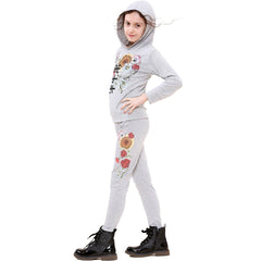 Girls Top Kids Made You Look Print Long Sleeves Hooded Top & Legging Set 5-13 Yr