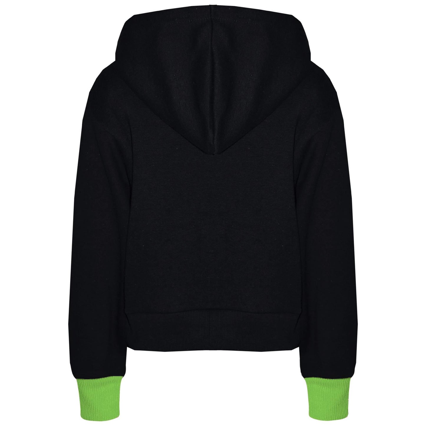 A2Z 4 Kids Girls Tracksuit Designer's #Floss Print Fleece Black & Neon Green Hooded Crop Top Bottom Jogging Suit Joggers Age 5 6 7 8 9 10 11 12 13 Years