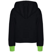 A2Z 4 Kids Girls Tracksuit Designer's #Floss Print Fleece Black & Neon Green Hooded Crop Top Bottom Jogging Suit Joggers Age 5 6 7 8 9 10 11 12 13 Years