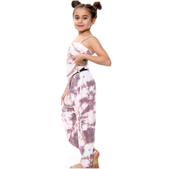 Kids Girls Jumpsuit Tie Dye Print Trendy Fahsion Playsuit All In One Jumpsuits