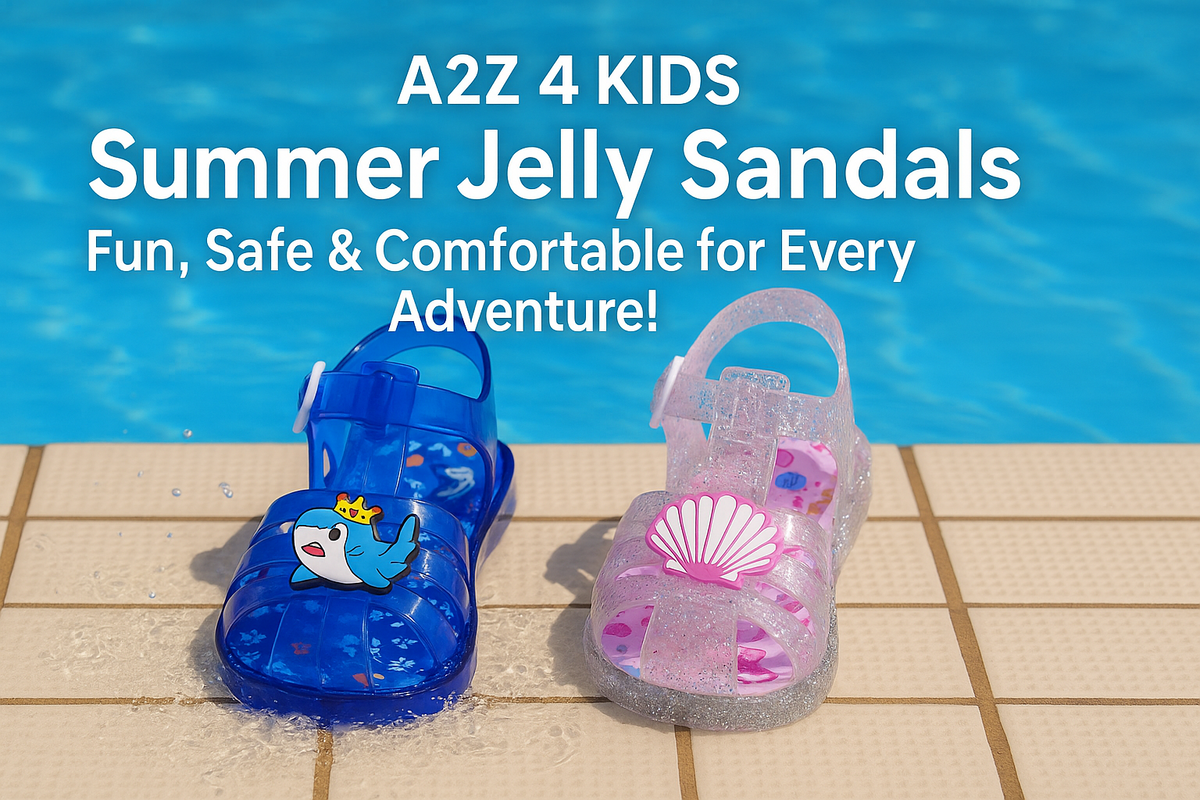 A2Z 4 Kids Girls Boys Jelly Sandals Summer Beach Pool Shoes Non-Slip PVC Sandal