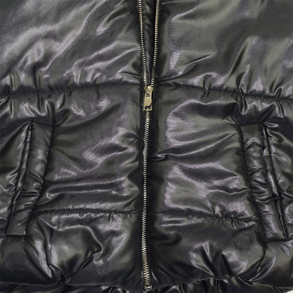Girls Jacket Kids Wetlook Cropped Padded Quilted Puffer Bubble Jackets Coat 5-13