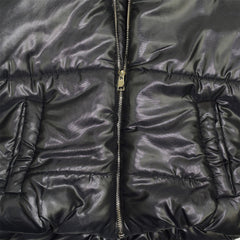 Girls Jacket Kids Wetlook Cropped Padded Quilted Puffer Bubble Jackets Coat 5-13