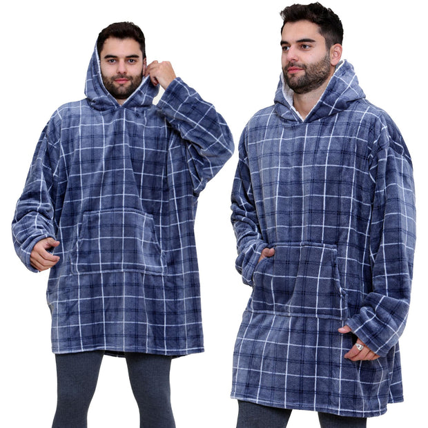 A2Z Unisex Mens Ladies Oversized Kangaroo Pocket Hooded Animal Wearable Blanket