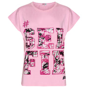 A2Z 4 Kids Girls Love Print Top Short Sleeve T-Shirt & Splash Print Fashion Leggings Set Age 5-13 years