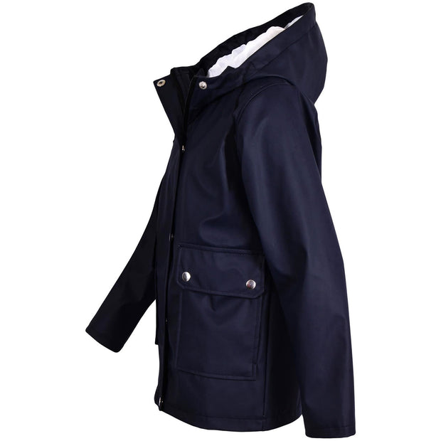PU Raincoat Jacket Windbreaker Waterproof Parka Hooded For Girls Boys Age 5-13 Years