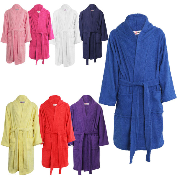 A2Z 4 Kids Girls Boys Towel Bathrobe Shawl Collar Soft for Age 5-13 Years