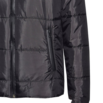 Kids Jacket Girls Boys Padded Black Puffer Hooded Zipped Coat Warm Thick Coats