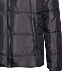 Kids Jacket Girls Boys Padded Black Puffer Hooded Zipped Coat Warm Thick Coats