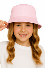 Girls Boys Bucket Hat 100%Cotton Foldable Summer Sun Hat UV Protection Beach Cap