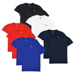 Girls Boys Pack of 10 Plain PE School T Shirts Lightweight Summer Soft Feel Top