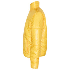 Girls Jacket Kids Wetlook Cropped Padded Quilted Puffer Bubble Jackets Coat 5-13
