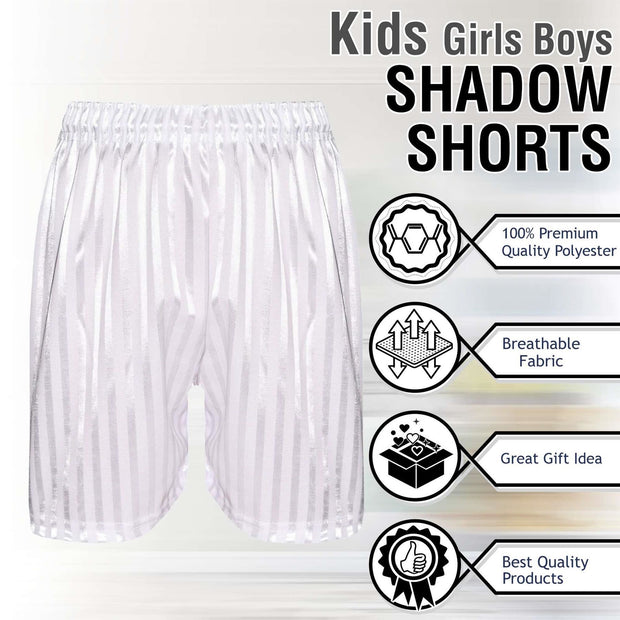 A2Z 4 Kids Shadow Stripe PE Shorts Pack of 2 Football Gym Shorts Age 2-13 Years