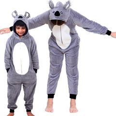 Kids Fleece A2Z Onesie One Piece Jumpsuit Koala Pyjamas Gift For Boys Girls 2-13