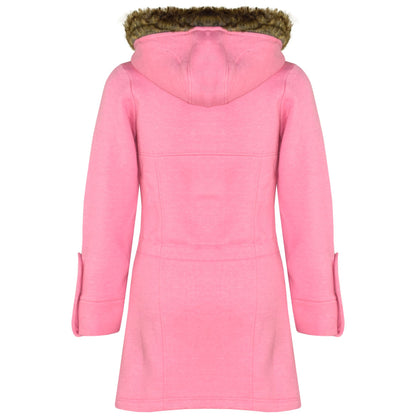 GIRLS COAT KIDS FLEECE PARKA JACKET LONG FAUX FUR HOODED SUMMER COATS AGE 7-13Y