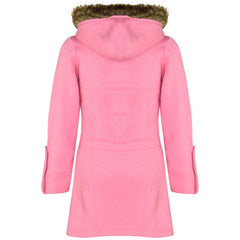 GIRLS COAT KIDS FLEECE PARKA JACKET LONG FAUX FUR HOODED SUMMER COATS AGE 7-13Y