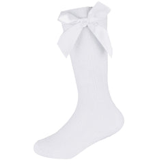 Infant Baby Girls Knee High Socks with Ribbon Bow Kids Newborn Footwear Socks