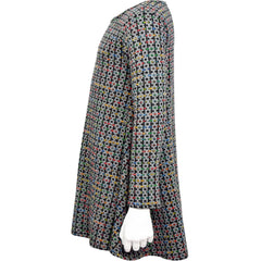 Kids Girls Swing Dress Long Sleeve Tweed Texture Flared Party Summer Dresses
