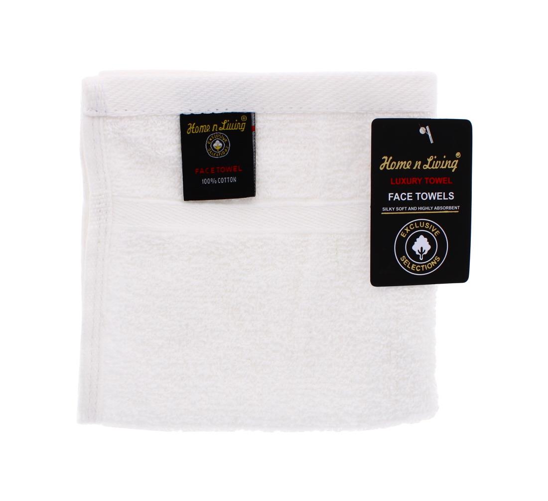 A2Z Hotel Quality Face Towel White 100 Percent Pure Cotton Soft Absorbent