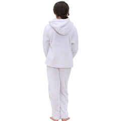 Kids Boys Girls Plain Pyjama Extra Soft Loungewear Thick Pile Fleece PJS Set