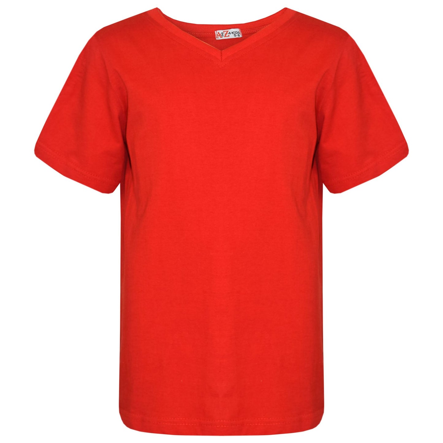 A2Z 4 Kids Basic T-Shirt Back to School Short Sleeve V Style Crew Neck Casual Fit Fashion 100% Cotton For Children Girls Boys Age 2-13 Years