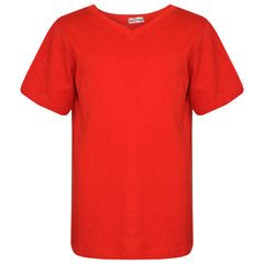 A2Z 4 Kids Basic T-Shirt Back to School Short Sleeve V Style Crew Neck Casual Fit Fashion 100% Cotton For Children Girls Boys Age 2-13 Years